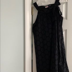 Black eyelet dress